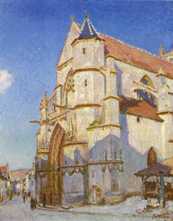 The Church at Moret - 阿尔弗莱德·西斯莱